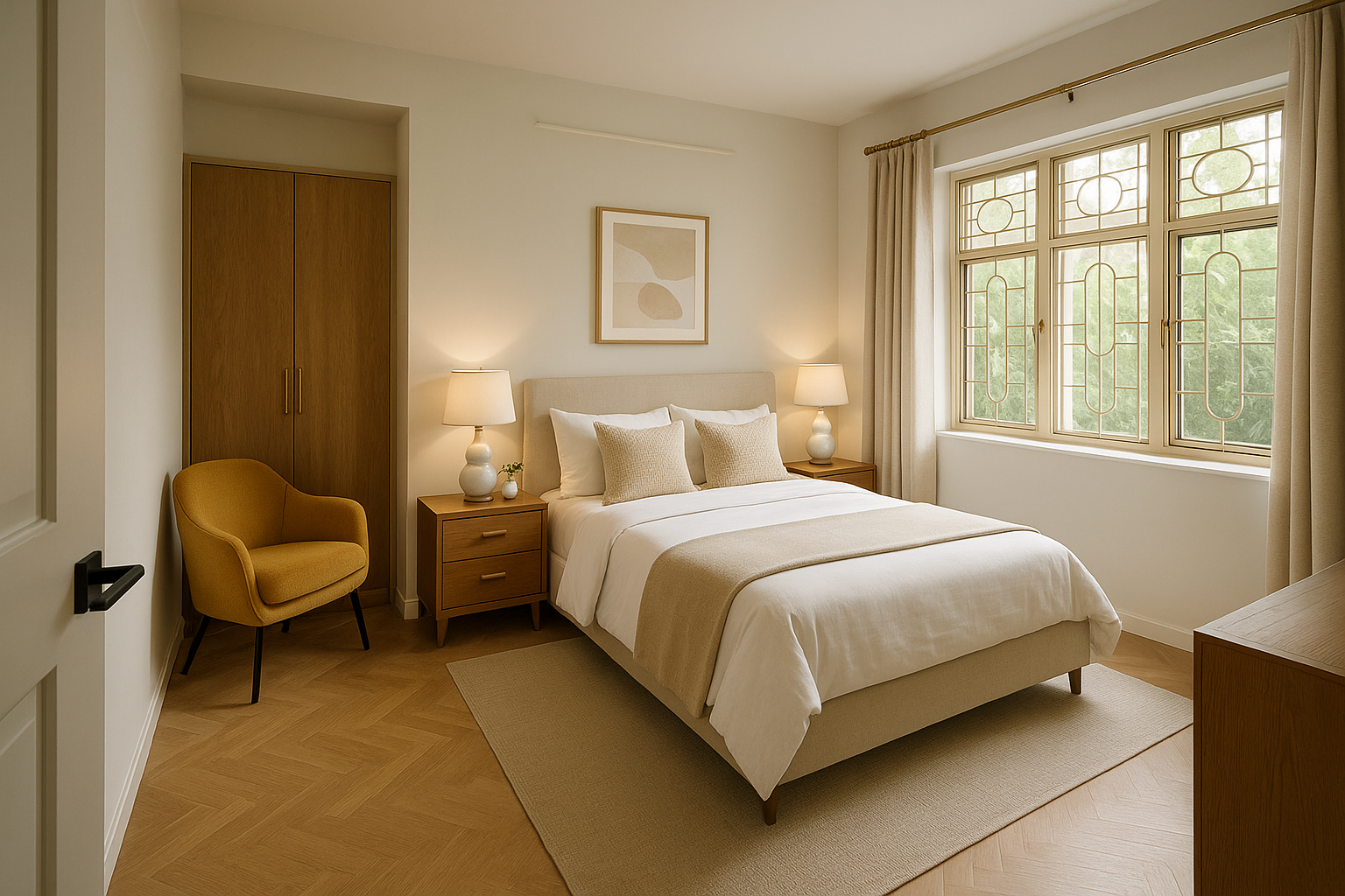 Luxury AI generated bedroom design