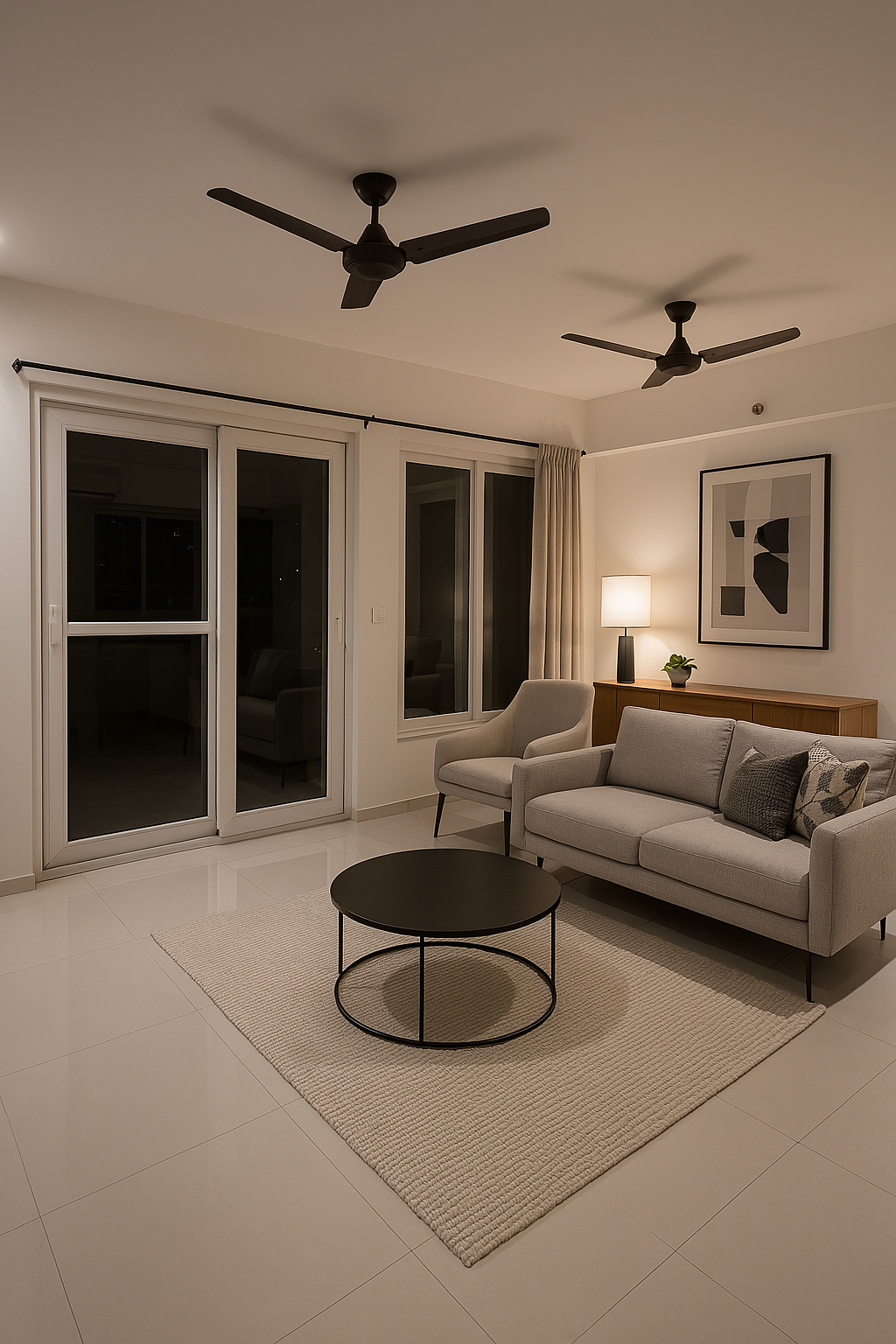 Bright AI generated living room design