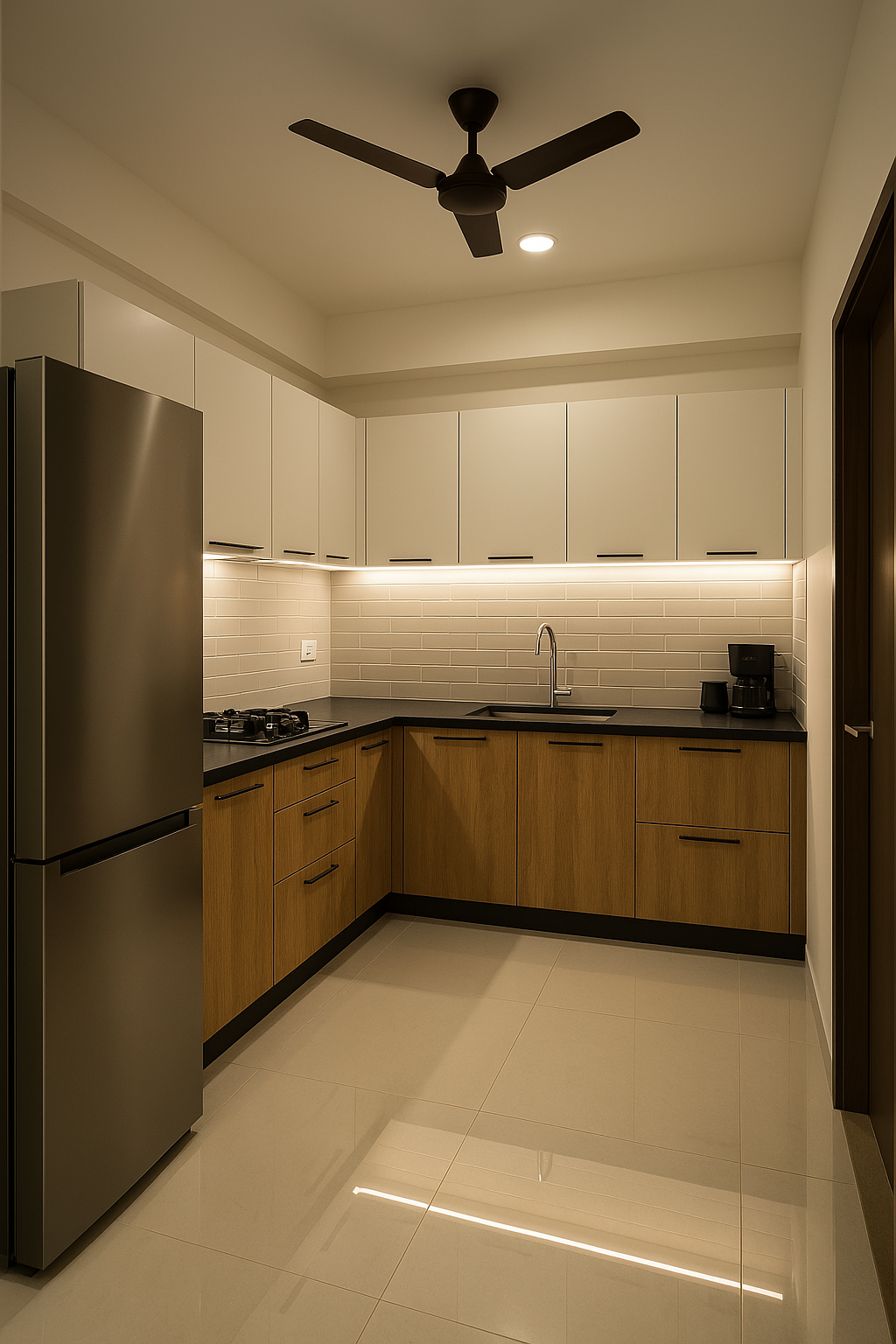 Sleek AI generated kitchen design